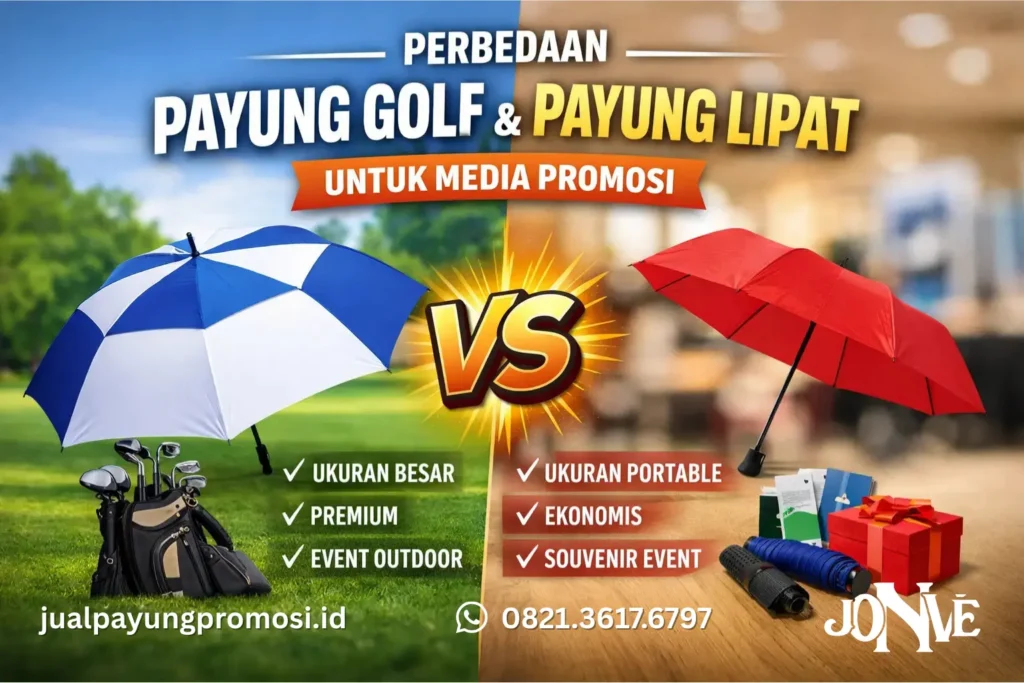 Perbedaan Payung Golf dan Payung Lipat