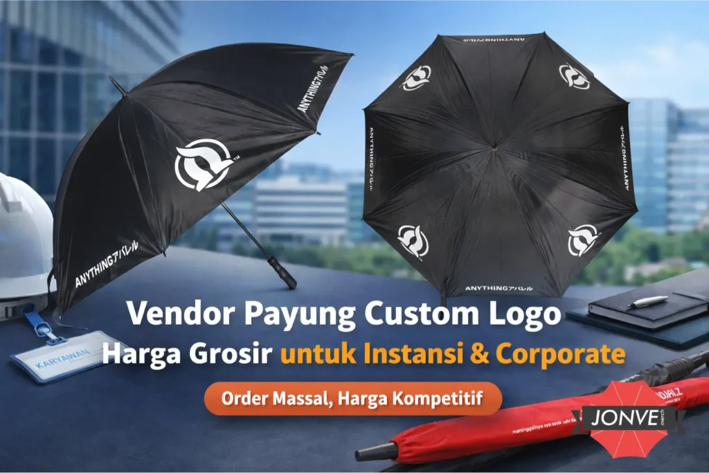 Vendor Payung Custom Logo Harga Grosir untuk Instansi & Corporate